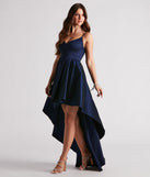 Steph Formal Taffeta High-Low Dress