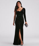 Kelsey Formal Velvet Long Dress creates the perfect summer wedding guest dress or cocktail party dresss with stylish details in the latest trends for 2023!