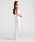You'll be the best dressed in the Jaime Formal Crepe Lace Mermaid Dress as your summer formal dress with unique details from Windsor.