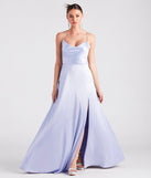 Allura Formal Satin A-Line Dress creates the perfect summer wedding guest dress or cocktail party dresss with stylish details in the latest trends for 2024!