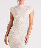 Justine Formal Sequin Mock Neck Mermaid Dress is a gorgeous pick as your 2024 prom dress or formal gown for wedding guests, spring bridesmaids, or army ball attire!