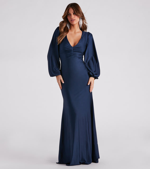 Avalynn Formal Long Sleeve Mermaid Dress creates the perfect summer wedding guest dress or cocktail party dresss with stylish details in the latest trends for 2023!