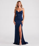 Aubrey Formal V-Neck Mermaid Dress creates the perfect summer wedding guest dress or cocktail party dresss with stylish details in the latest trends for 2023!