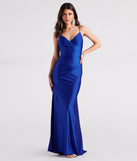 Aubree Formal Satin Mermaid Dress creates the perfect summer wedding guest dress or cocktail party dresss with stylish details in the latest trends for 2023!