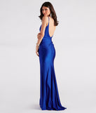 Aubree Formal Satin Mermaid Dress creates the perfect summer wedding guest dress or cocktail party dresss with stylish details in the latest trends for 2023!