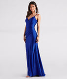 Aubree Formal Satin Mermaid Dress creates the perfect summer wedding guest dress or cocktail party dresss with stylish details in the latest trends for 2023!