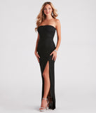 Trisha Formal Glitter Strapless Long Dress is a gorgeous pick as your 2024 prom dress or formal gown for wedding guests, spring bridesmaids, or army ball attire!