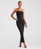 Danna Formal Strapless Long Bandage Dress is a gorgeous pick as your 2024 prom dress or formal gown for wedding guests, spring bridesmaids, or army ball attire!