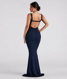 Daniella Formal Glitter Open Back Mermaid Dress