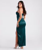 Blaire Formal Satin Corset Slim Long Dress creates the perfect summer wedding guest dress or cocktail party dresss with stylish details in the latest trends for 2023!