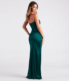 Whitney Formal Satin Corset A-Line Dress is a gorgeous pick as your 2024 prom dress or formal gown for wedding guests, spring bridesmaids, or army ball attire!