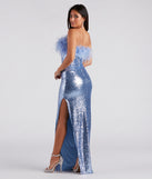 Zuri Formal Sequin Feather Mermaid Dress is a gorgeous pick as your 2024 prom dress or formal gown for wedding guests, spring bridesmaids, or army ball attire!