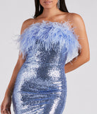 Zuri Formal Sequin Feather Mermaid Dress is the perfect prom dress pick with on-trend details to make the 2024 dance your most memorable event yet!