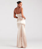 Rae Formal Satin Pleated Bust Mermaid Dress is a gorgeous pick as your 2024 prom dress or formal gown for wedding guests, spring bridesmaids, or army ball attire!