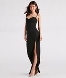 Justine Formal Crepe Sweetheart Long Dress creates the perfect summer wedding guest dress or cocktail party dresss with stylish details in the latest trends for 2024!