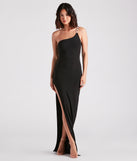 Ellen Formal Rhinestone Strap Long Dress creates the perfect summer wedding guest dress or cocktail party dresss with stylish details in the latest trends for 2023!