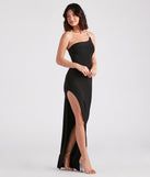 Ellen Formal Rhinestone Strap Long Dress creates the perfect summer wedding guest dress or cocktail party dresss with stylish details in the latest trends for 2023!