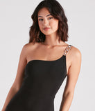 Ellen Formal Rhinestone Strap Long Dress creates the perfect summer wedding guest dress or cocktail party dresss with stylish details in the latest trends for 2023!