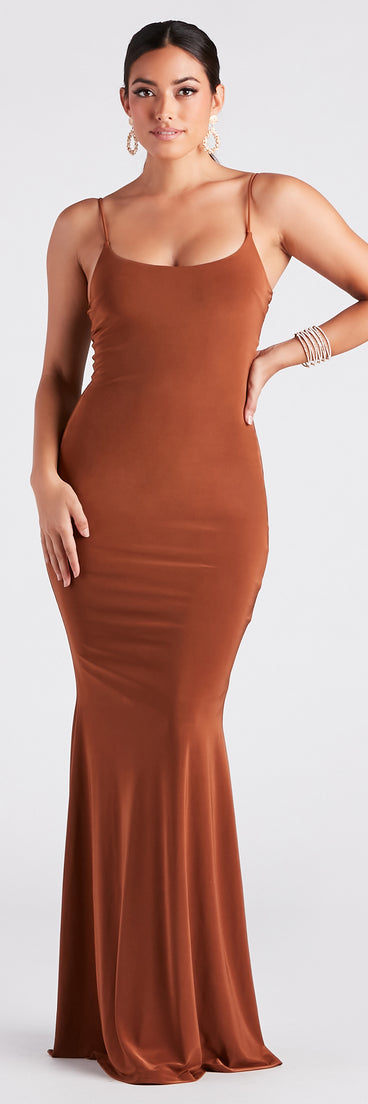 Kaitlyn Formal Square Neck Mermaid Long Dress