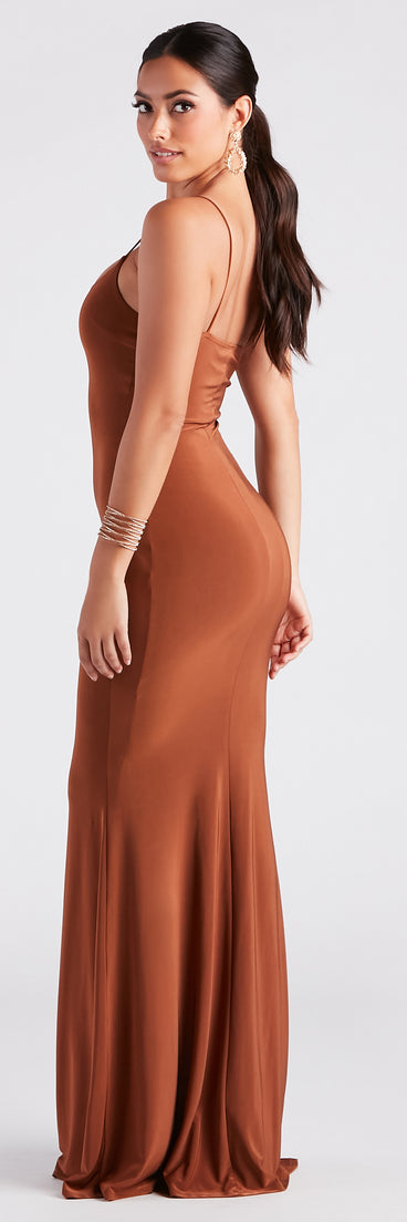 Kaitlyn Formal Square Neck Mermaid Long Dress