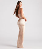 Mayra Formal Satin Slit Long Dress is a stunning choice for a bridesmaid dress or maid of honor dress, and to feel beautiful at Prom 2024, summer weddings, formals, & military balls!