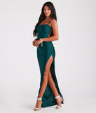 Michelle High-Slit Formal Dress is a gorgeous pick as your summer formal dress for wedding guests, bridesmaids, or military birthday ball attire!