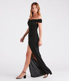 Bebe Formal Glitter Wrap Dress is a stunning choice for a bridesmaid dress or maid of honor dress, and to feel beautiful at Prom 2024, summer weddings, formals, & military balls!