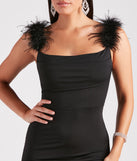 Marlowe Formal Feather Strap Long Dress is the perfect prom dress pick with on-trend details to make the 2024 dance your most memorable event yet!