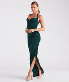 Britt Halter High Slit Ruched Formal Dress is a gorgeous pick as your 2024 prom dress or formal gown for wedding guests, spring bridesmaids, or army ball attire!
