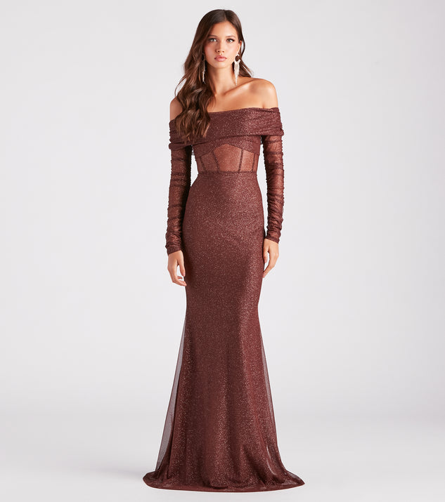 mandy glitter mesh mermaid dress Mandy Glitter Mesh Mermaid Dress