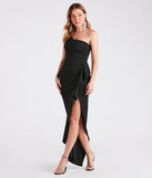 Becky Formal Crepe Ruffle Long Dress is a gorgeous pick as your summer formal dress for wedding guests, bridesmaids, or military birthday ball attire!