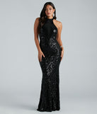 Sallie Formal Sequin Halter Mermaid Dress creates the perfect spring or summer wedding guest dress or cocktail attire with chic styles in the latest trends for 2024!