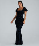 Kathleen Formal Velvet Floral Mermaid Long Dress creates the perfect summer wedding guest dress or cocktail attire with chic styles in the latest trends for 2024!
