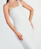 You'll be the best dressed in the Mishka Formal Faux Pearl Mermaid Long Dress as your summer formal dress with unique details from Windsor.