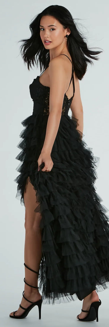 Rita Formal Lace Tulle A-Line Long Dress is the perfect prom dress pick with on-trend details to make the 2024 dance your most memorable event yet!