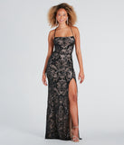 Fiona Formal Sequin Lace-Up Mermaid Dress is a gorgeous pick as your formal dress for wedding guests, fall bridesmaids, or military birthday ball attire!