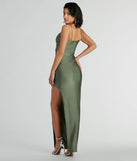 You'll be the best dressed in the Karlie Sweetheart High Slit Long Formal Dress as your summer formal dress with unique details from Windsor.
