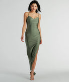 You'll be the best dressed in the Karlie Sweetheart High Slit Long Formal Dress as your summer formal dress with unique details from Windsor.