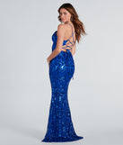 Bethanie Formal Sequin V-Neck Mermaid Dress is a gorgeous pick as your summer formal dress for wedding guests, bridesmaids, or military birthday ball attire!