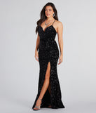 Giselle Formal Sequin Velvet Lace-Up Dress is a gorgeous pick as your summer formal dress for wedding guests, bridesmaids, or military birthday ball attire!