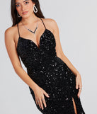 Giselle Formal Sequin Velvet Lace-Up Dress is a gorgeous pick as your summer formal dress for wedding guests, bridesmaids, or military birthday ball attire!