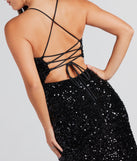 Giselle Formal Sequin Velvet Lace-Up Dress is a gorgeous pick as your summer formal dress for wedding guests, bridesmaids, or military birthday ball attire!