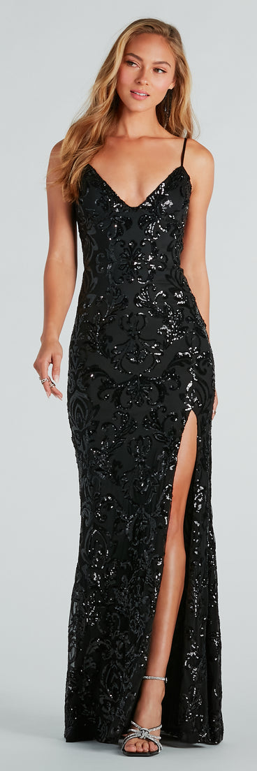 Jacqueline Formal Sequin Strappy Mermaid Dress is a gorgeous pick as your 2024 prom dress or formal gown for wedding guests, spring bridesmaids, or army ball attire!