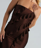 Shayna Formal Strapless Ruffled Long Dress