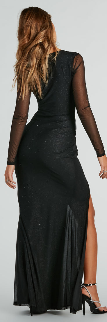 Collen Formal Glitter Mesh Mermaid Long Dress is a gorgeous pick as your 2024 prom dress or formal gown for wedding guests, spring bridesmaids, or army ball attire!