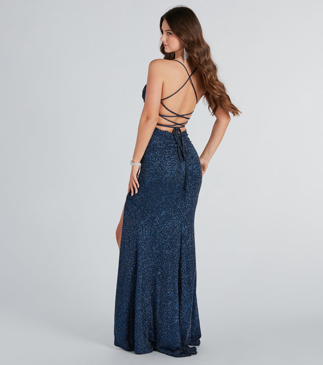 Celina Glitter Knit Mermaid Dress