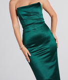 Whether it's the color or silhouette of the Leana Formal Satin Strapless Long Dress, this bridesmaid dress is a gorgeous pick for a maid-of-honor or to create a bridal party look ready to celebrate!