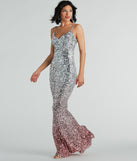 Lizzy V-Neck Sequin Ombre Long Formal Dress is the perfect prom dress pick with on-trend details to make the 2024 dance your most memorable event yet!
