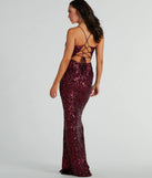 You'll be the best dressed in the Bethanie Formal Sequin V-Neck Mermaid Dress as your summer formal dress with unique details from Windsor.