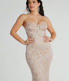 Stefani Strapless Corset Lace Mermaid Formal Dress is the perfect prom dress pick with on-trend details to make the 2024 dance your most memorable event yet!